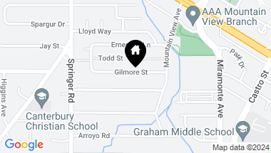 Map of 1425 Gilmore ST, MOUNTAIN VIEW CA, 94040