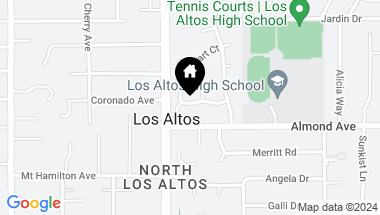 Map of 26 Dior TER, LOS ALTOS CA, 94022
