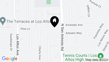 Map of 50 Pine Lane, Los Altos CA, 94022
