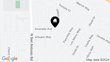 Map of 158 Alvarado Avenue, Los Altos CA, 94022