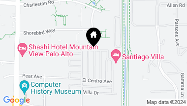 Map of 1075 Space Park Way # 68, Mountain View CA, 94043