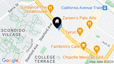 Map of 545-555 Oxford Avenue, Palo Alto CA, 94306