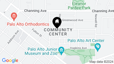 Map of 1038 Harker Avenue, Palo Alto CA, 94301