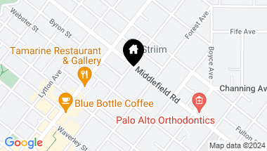Map of 674 Hamilton Avenue # A, Palo Alto CA, 94301