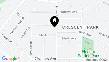 Map of 1025 Lincoln Avenue, Palo Alto CA, 94301