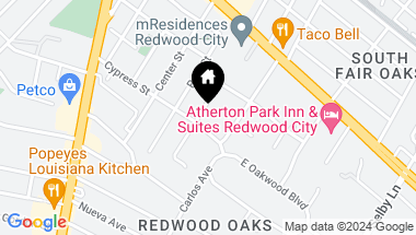 Map of 389 Northumberland AVE, REDWOOD CITY CA, 94061