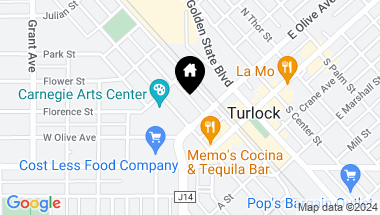 Map of 219 N Broadway, Turlock CA, 95380
