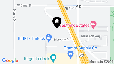 Map of 531 N Walnut Road, Turlock CA, 95380