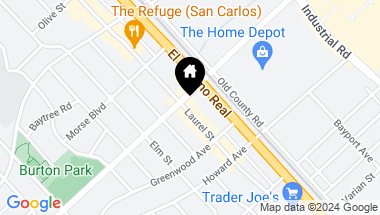 Map of 1117 Laurel Street, San Carlos CA, 94070
