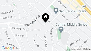 Map of 103 Mirabel Place, San Carlos CA, 94070