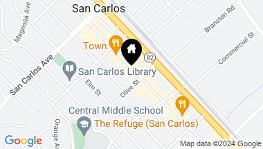 Map of 782 Laurel Street, San Carlos CA, 94070