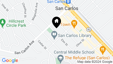 Map of 633 Elm Street 417, San Carlos CA, 94070