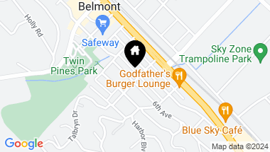 Map of 950 Broadway, Belmont CA, 94002