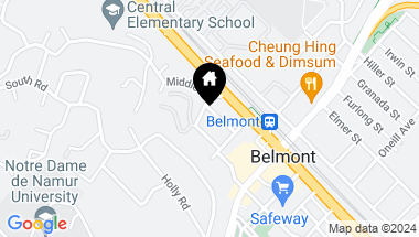 Map of 820 Hill/891 Gordon ave Street, Belmont CA, 94002