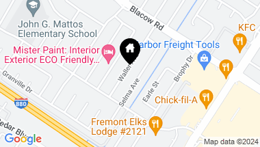 Map of 5202 Waller Ave, Fremont CA, 94536