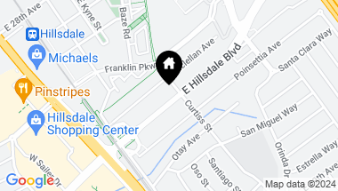 Map of 87 E Hillsdale Boulevard, San Mateo CA, 94403
