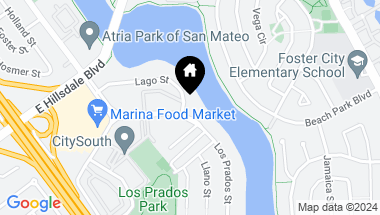 Map of 3121 Los Prados Street # 2, San Mateo CA, 94403