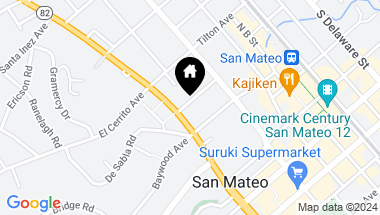 Map of 1 Baldwin Avenue 418, San Mateo CA, 94401