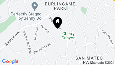 Map of 121 Pepper AVE, BURLINGAME CA, 94010