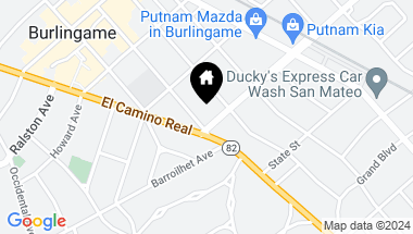 Map of 2 Park RD, BURLINGAME CA, 94010