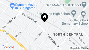 Map of 320 Villa TER, San Mateo CA, 94401