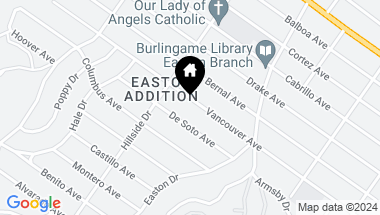 Map of 1365 Vancouver AVE, BURLINGAME CA, 94010