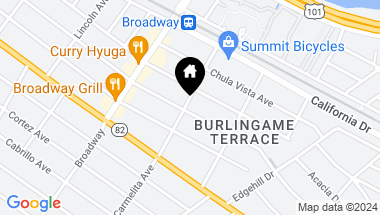 Map of 1044 Paloma Avenue, Burlingame CA, 94010
