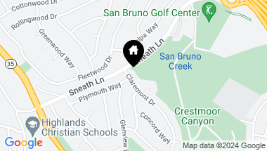Map of 1220 Claremont Drive, San Bruno CA, 94066