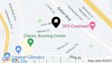 Map of 192 Warwick Street, Daly City CA, 94015