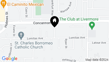 Map of 1648 LOMITAS AVE, Livermore CA, 94550