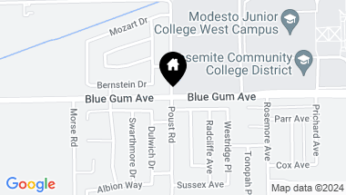 Map of 0 Blue Gum Avenue, Modesto CA, 95358