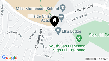 Map of 821 La Montagne Place, South San Francisco CA, 94080