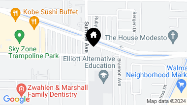 Map of 1600 Sunrise Avenue, Modesto CA, 95350