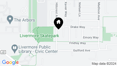 Map of 1286 Hillcrest Ave, Livermore CA, 94550