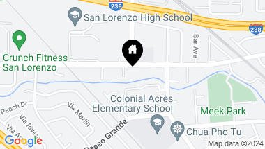 Map of 183 E Lewelling Blvd, San Lorenzo CA, 94580