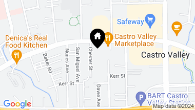 Map of 20824 Chester Street, Castro Valley CA, 94546