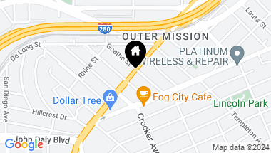 Map of 89 Goethe Street 10, Daly City CA, 94014