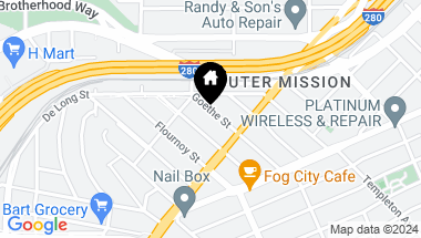 Map of 149 Goethe Street, San Francisco CA, 94112