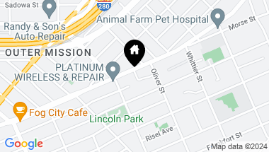 Map of 5853 Mission Street # 1, San Francisco CA, 94112