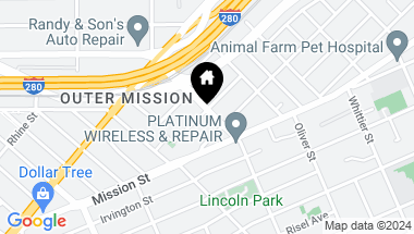Map of 137 Sickles Avenue, San Francisco CA, 94112