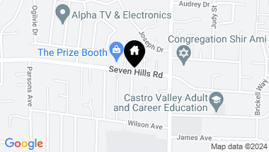 Map of 4305 Seven Hills RD, CASTRO VALLEY CA, 94546