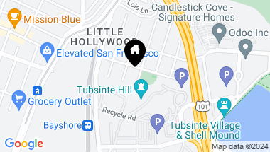 Map of 424 Tocoloma Avenue, San Francisco CA, 94134