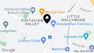 Map of 60 Desmond Street, San Francisco CA, 94134