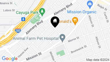 Map of 137 Naglee Avenue, San Francisco CA, 94112