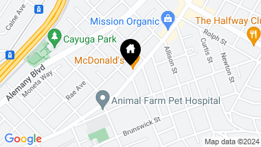 Map of 5480 Mission Street, San Francisco CA, 94112