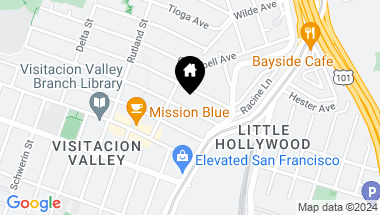 Map of 66 Arleta Avenue, San Francisco CA, 94134