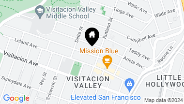 Map of 226 Raymond Avenue, San Francisco CA, 94134