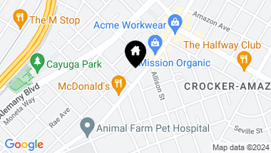 Map of 5358 Mission Street, San Francisco CA, 94112