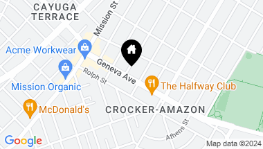 Map of 1063 Geneva Avenue # 2, San Francisco CA, 94112