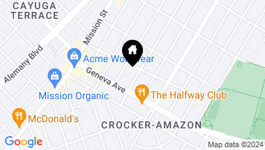 Map of 926 Madrid Street, San Francisco CA, 94112